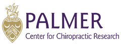Palmer Center for Chiropractic Research logo with Palmer family crest